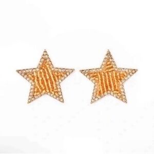 Sugarfix By BaubleBar Starry Night Light Pink Beaded Gold Trim Stud Earrings